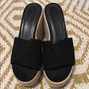 Bershka suede espadrille wedges